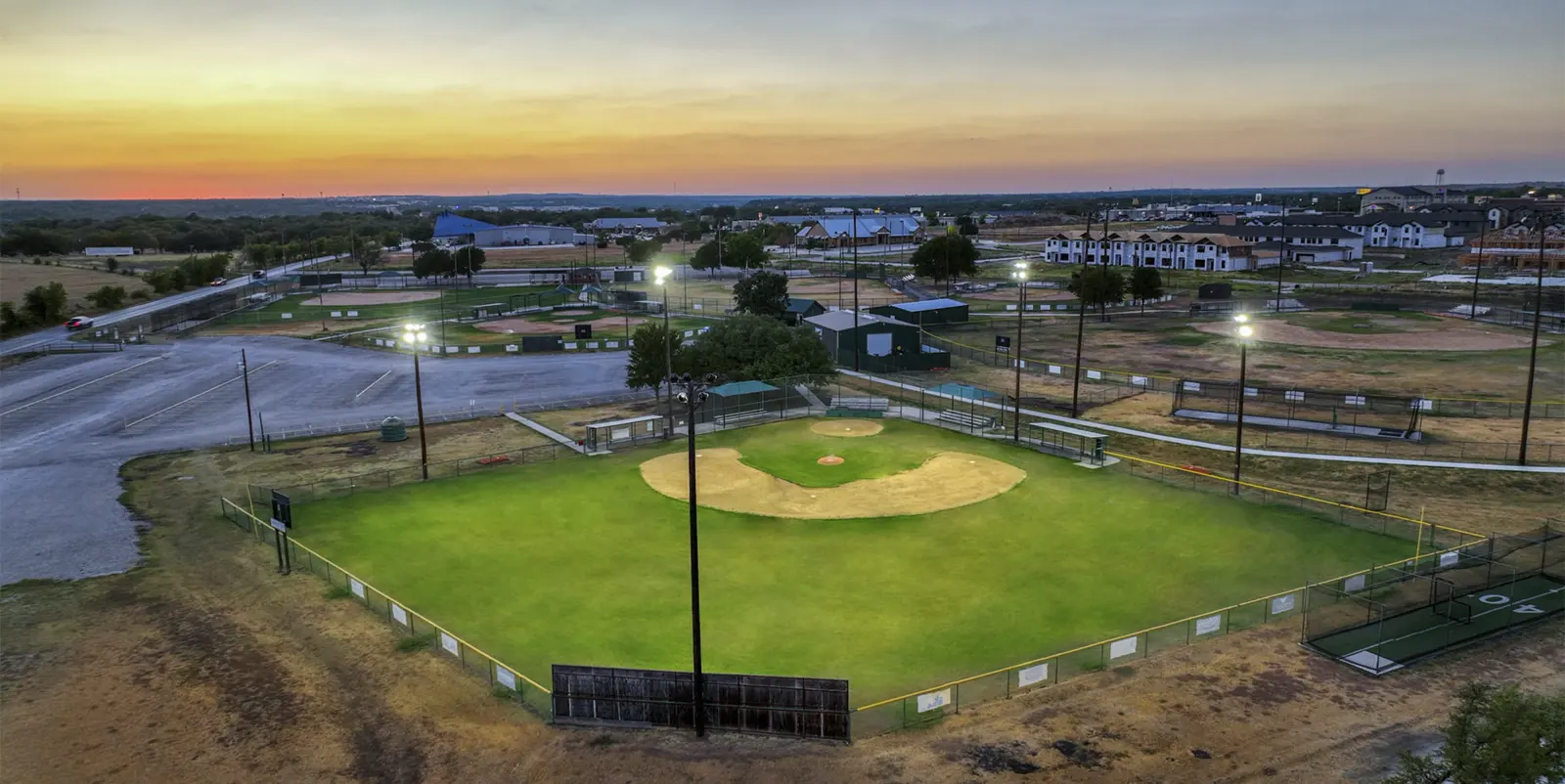 Aledo Athletics Baseball Field after WLS work
