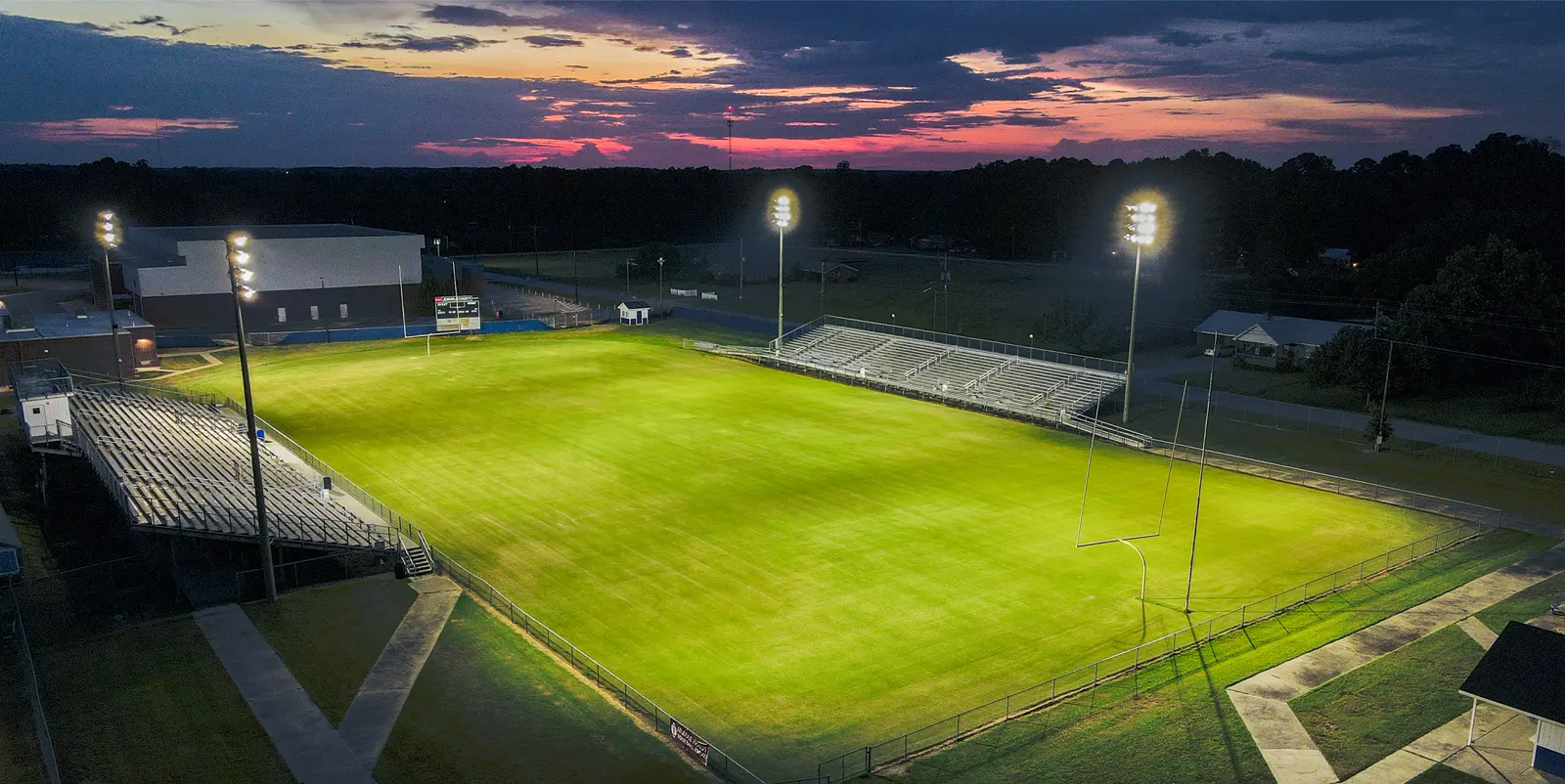 Jenkins High School Football Field after WLS work